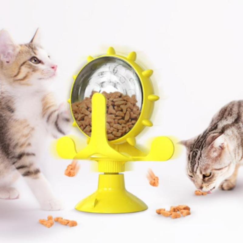 Lemmikkieläinten tarvikkeet levysoitin interaktiivinen lelu hidas syöttöruoka vuotaa Trainer Funny Cat Lelut